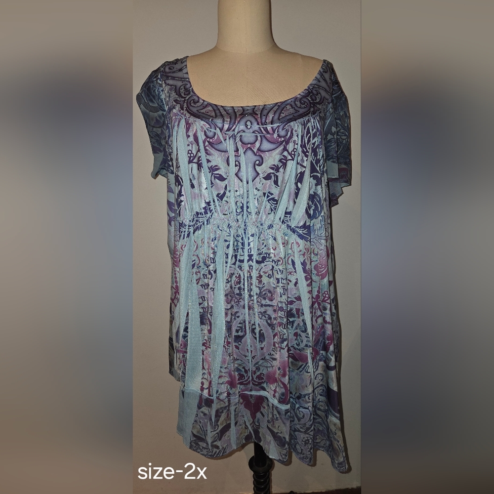 Apt. 9 Elegant Blue and Purple Blouse
